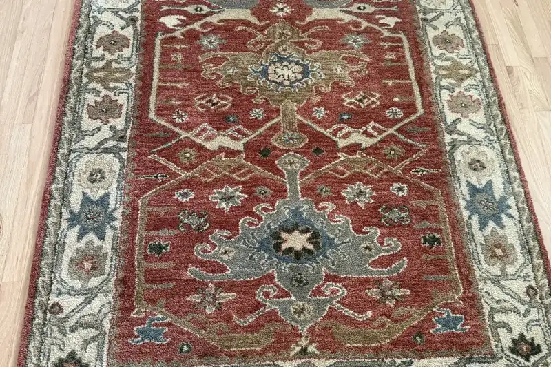 After: the same carpet after truck-mounted hot water extraction by our Northbrook office