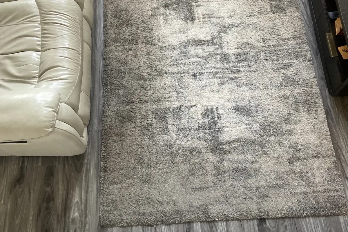 Stained carpet before cleaning in a Hinsdale home