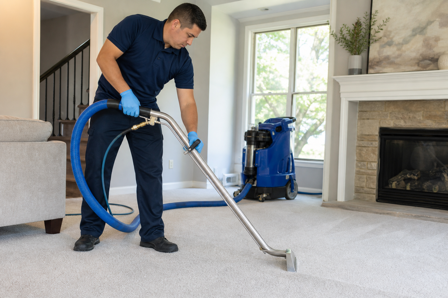 Professional carpet deodorizing and hot water extraction in Chicago