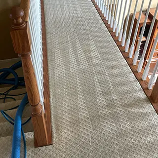 man cleaning carpet