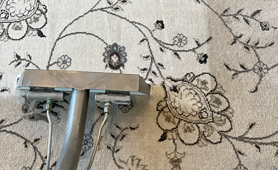 picture shows how clean carpet becomes after cleaning