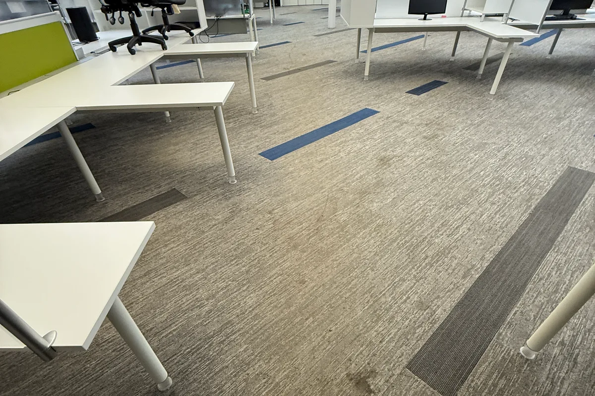 Third room of the office suite with carpet cleaned wall to wall