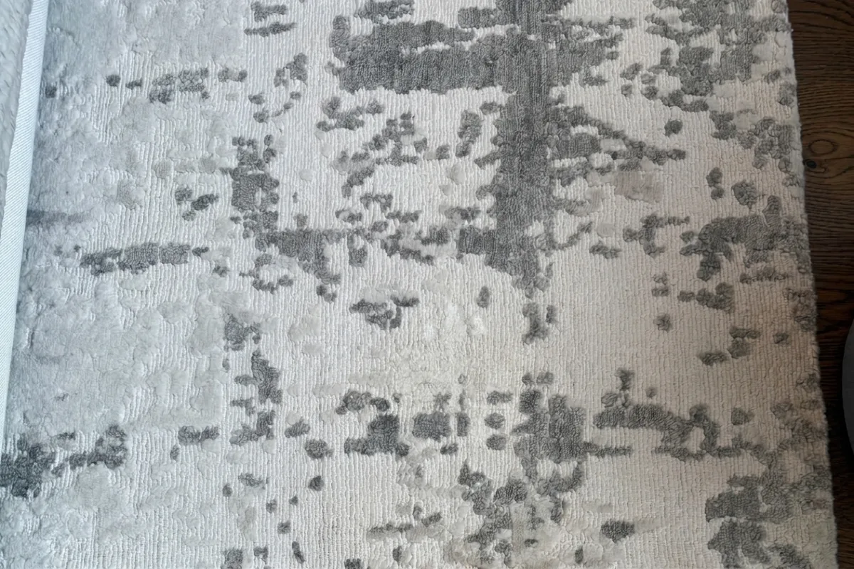Same Chicago sofa after hot water extraction cleaning, cushions groomed and set back